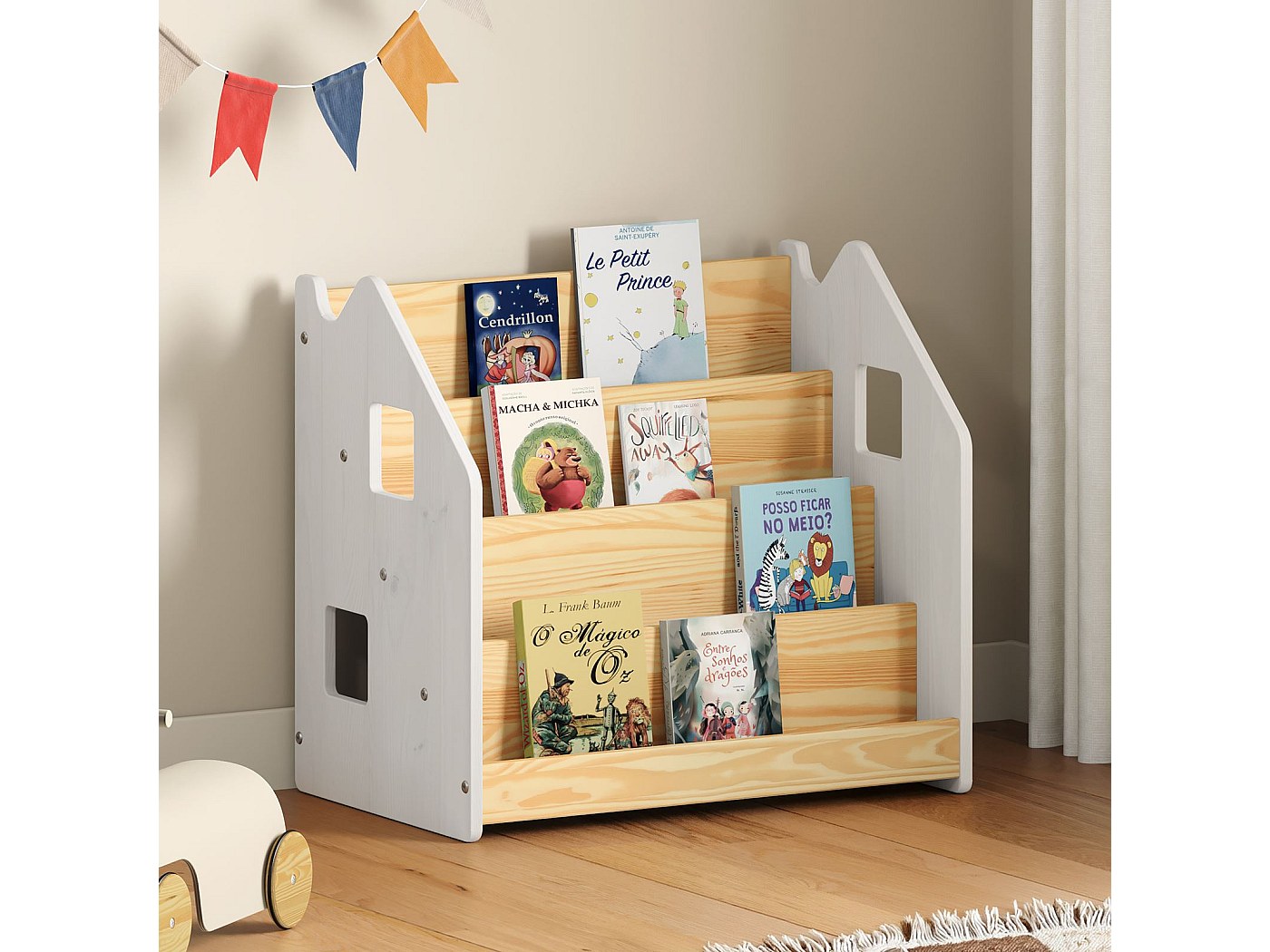 Biblioth que Enfant BRUNO Rangement Livres Pour Chambre Enfant 4 