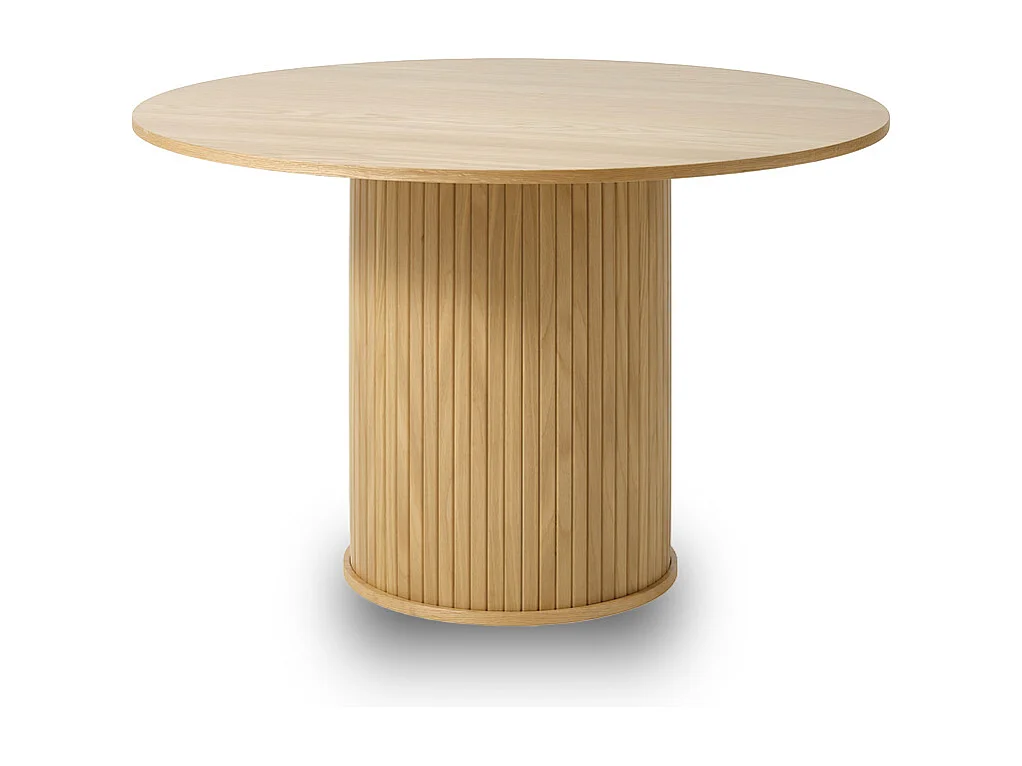 Table à manger bois naturel alba  120x120cm