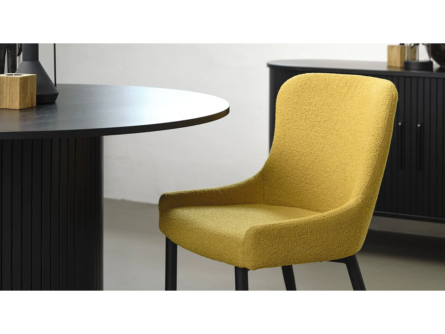 Table à manger bois noir alba  120x120cm