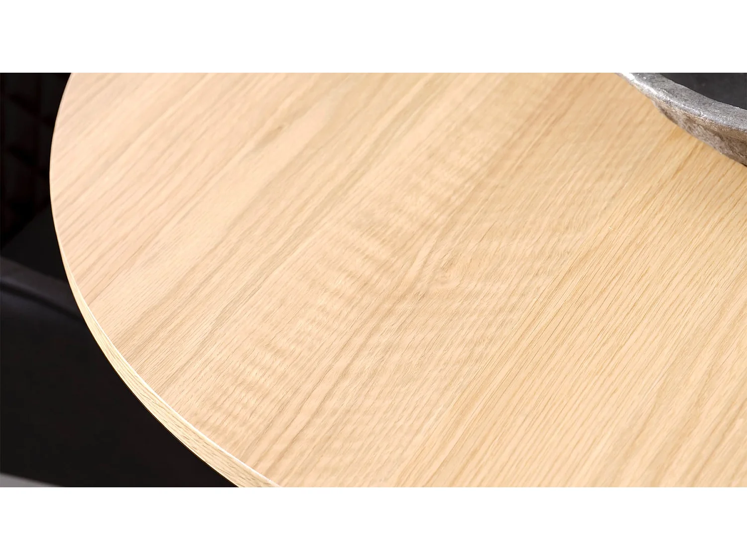 Table à manger bois noir alba 120x120 cm