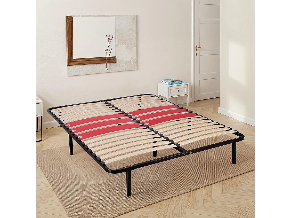Sommier cadre à lattes métal 180 x 200 cm