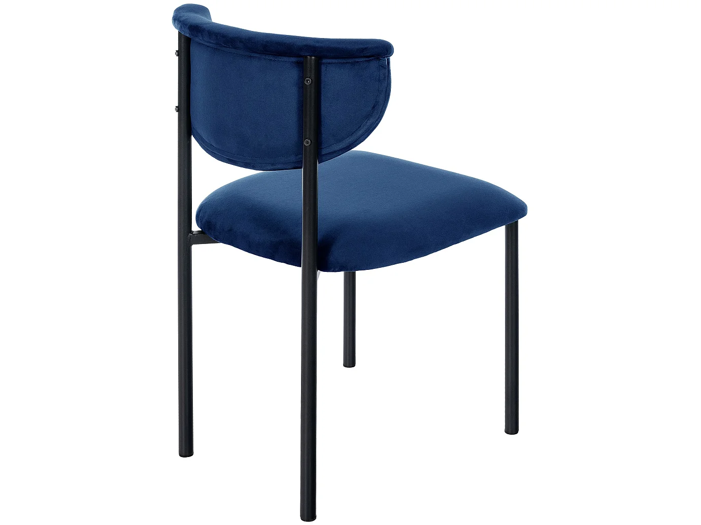 chaise salle à manger - Velours - Bleu foncé - Gambell
