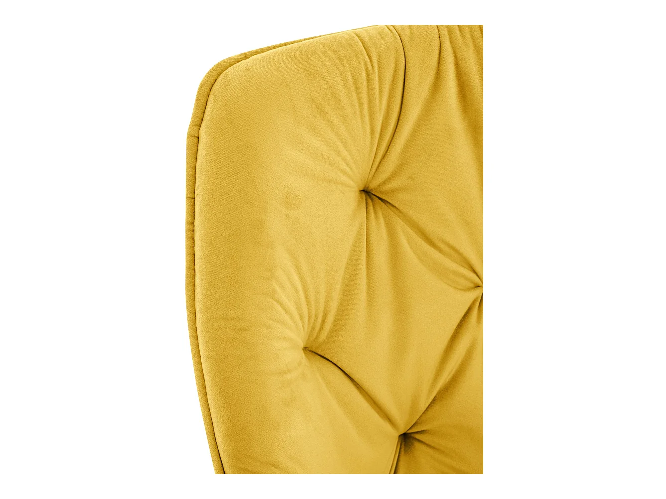 Lot de 2  chaises avec accoudoirs - Velours - Jaune - Tanna