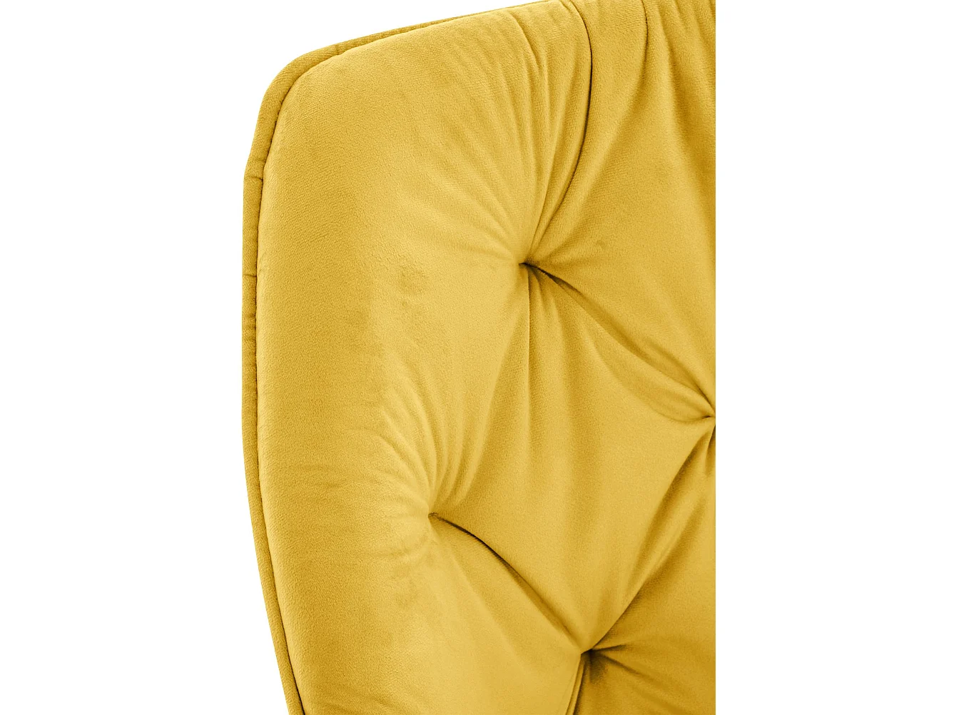 Lot de 2  chaises avec accoudoirs - Velours - Jaune - Tanna
