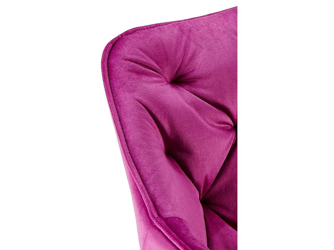 Lot de 2  chaises avec accoudoirs - Velours - Violet - Tanna