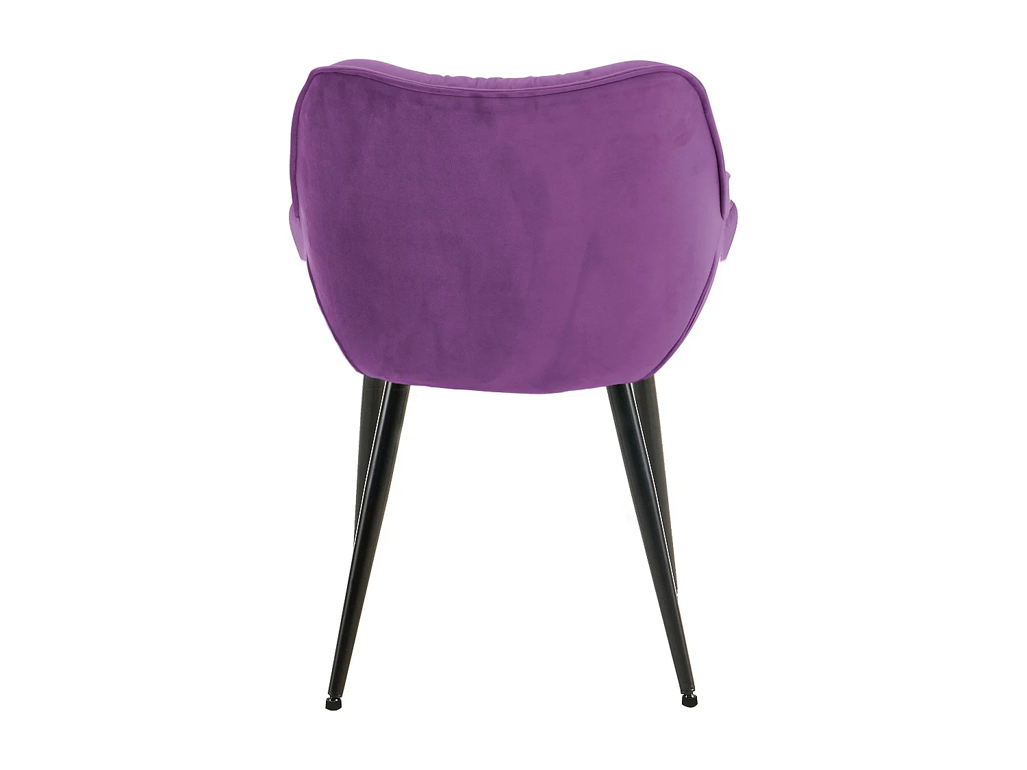 Lot de 2  chaises avec accoudoirs - Velours - Violet - Tanna