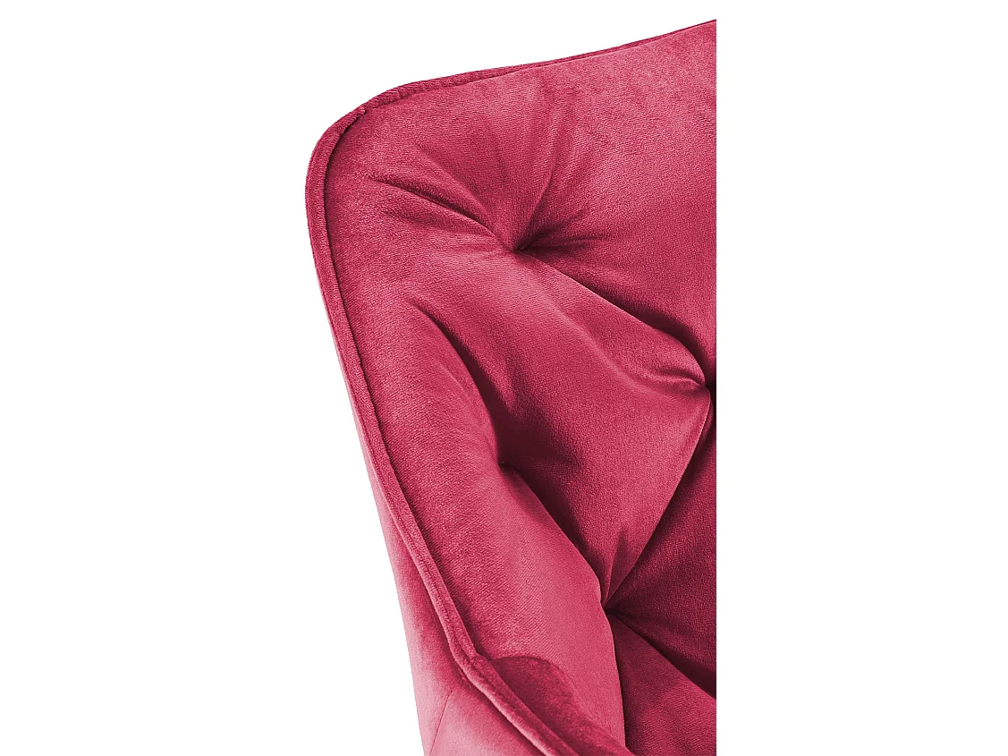 Lot de 2  chaises avec accoudoirs - Velours & Noir - Rouge - Tanna