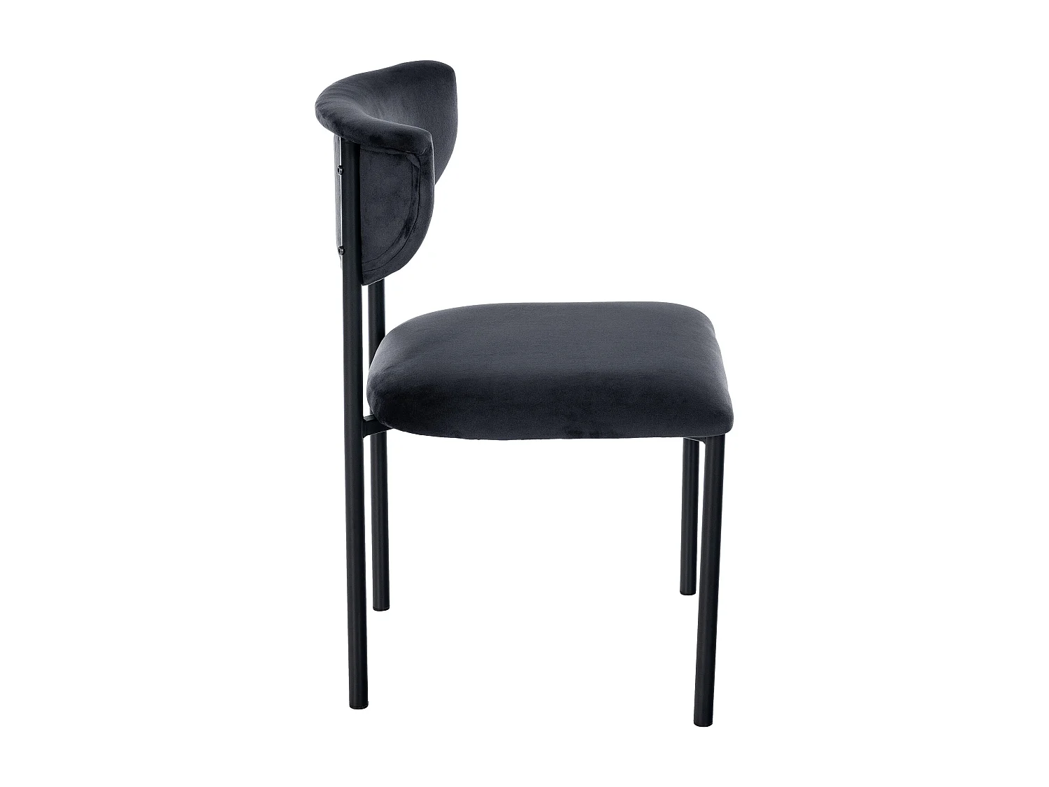 chaise salle à manger - Velours - Noir - Gambell