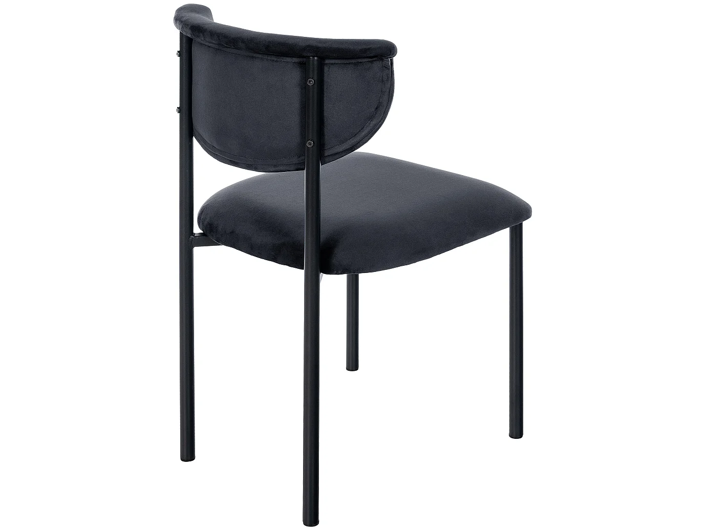 chaise salle à manger - Velours - Noir - Gambell