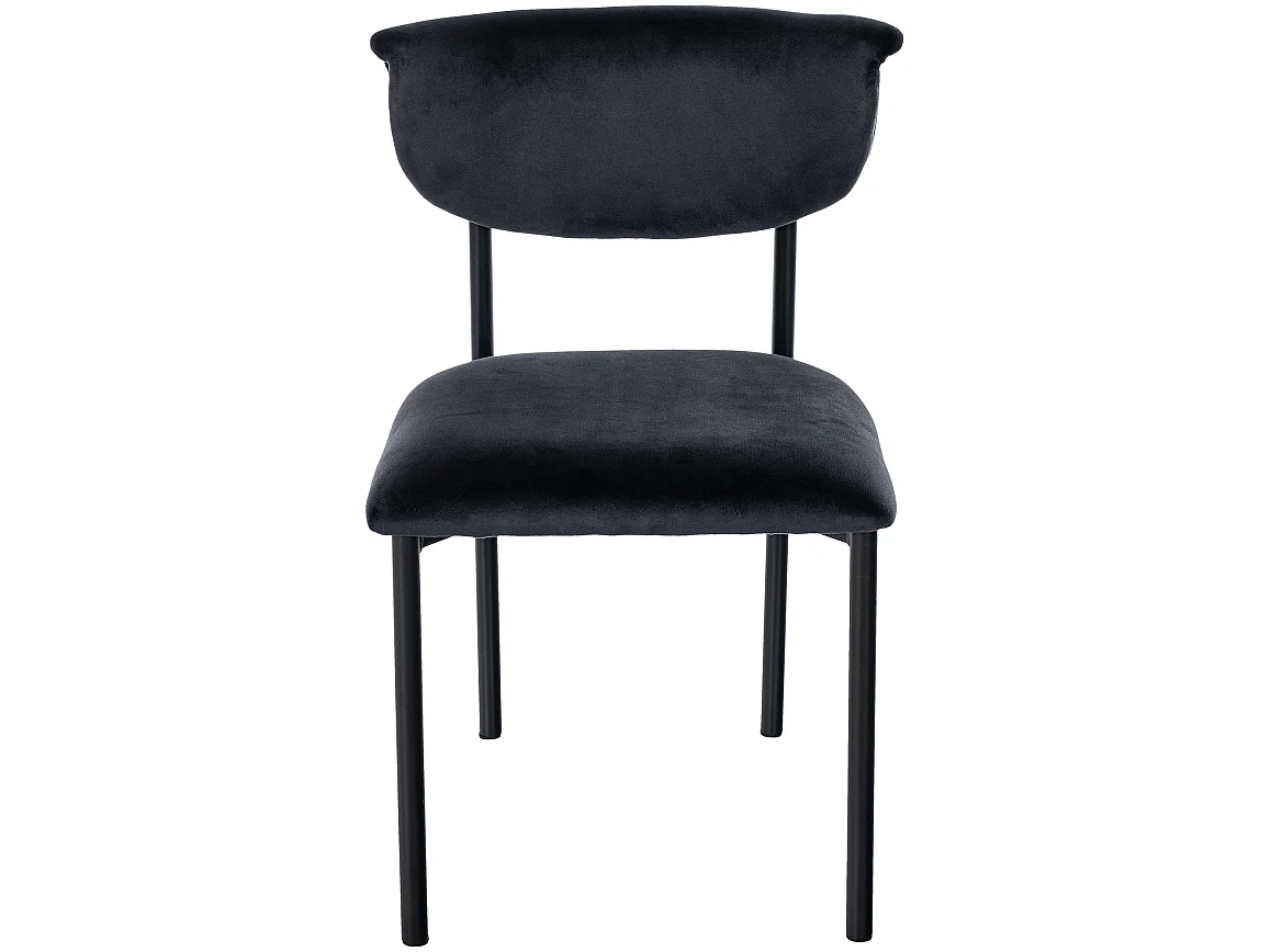 chaise salle à manger - Velours - Noir - Gambell
