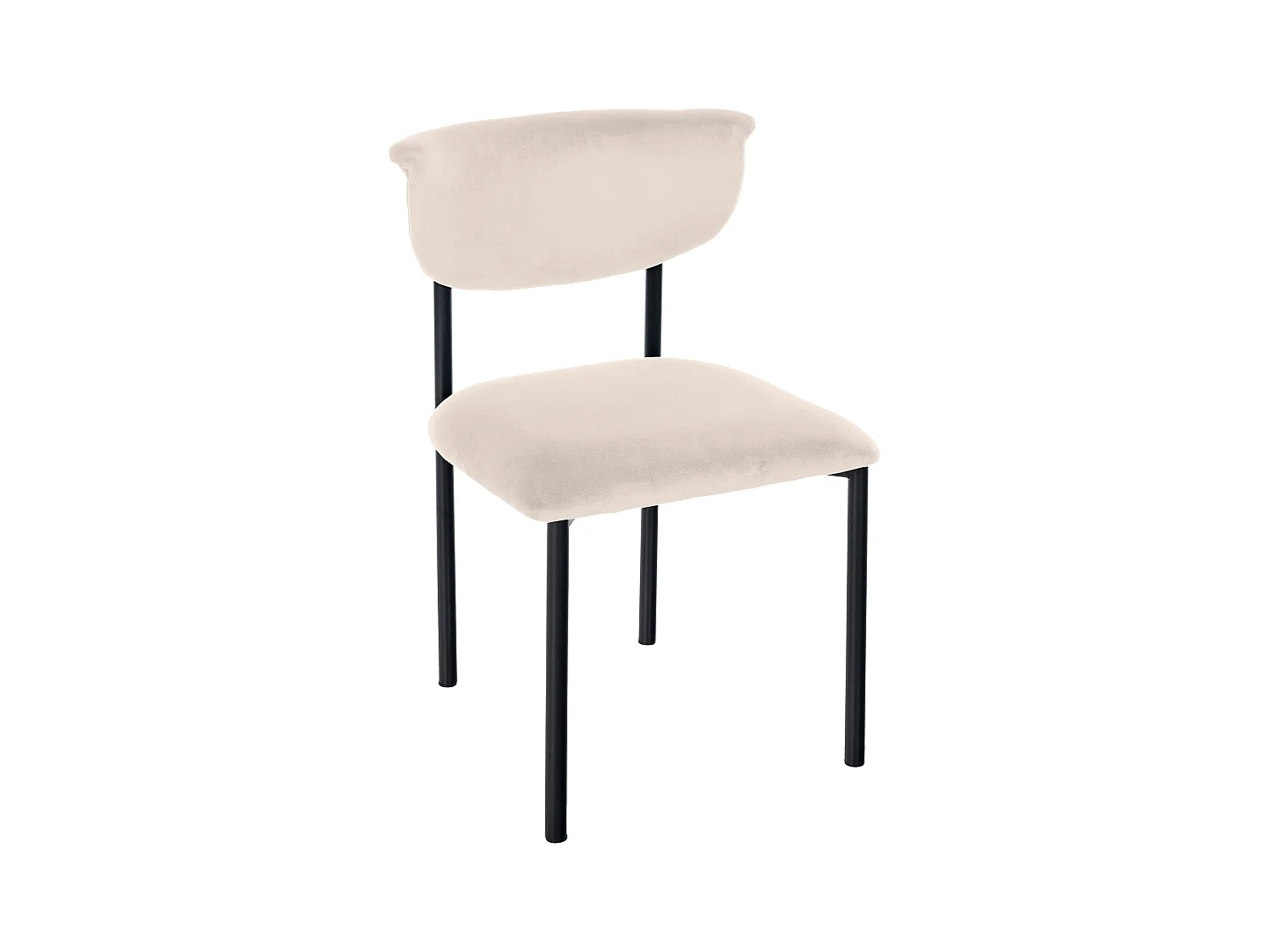 chaise salle à manger - Velours - Crème - Gambell