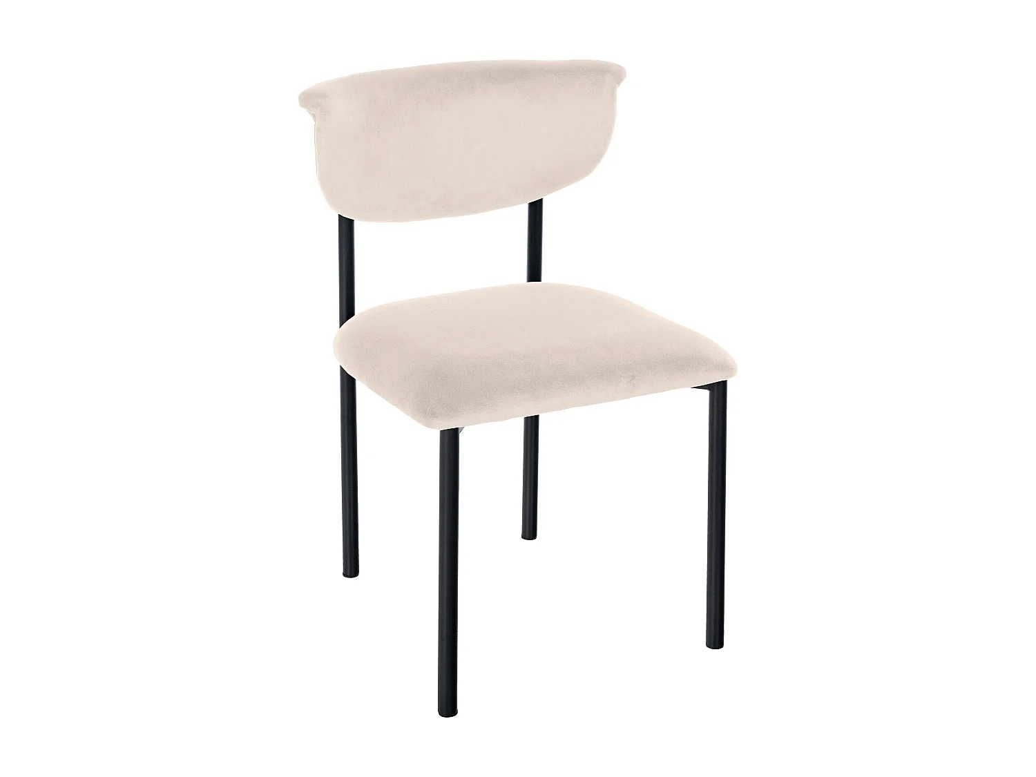 chaise salle à manger - Velours - Crème - Gambell