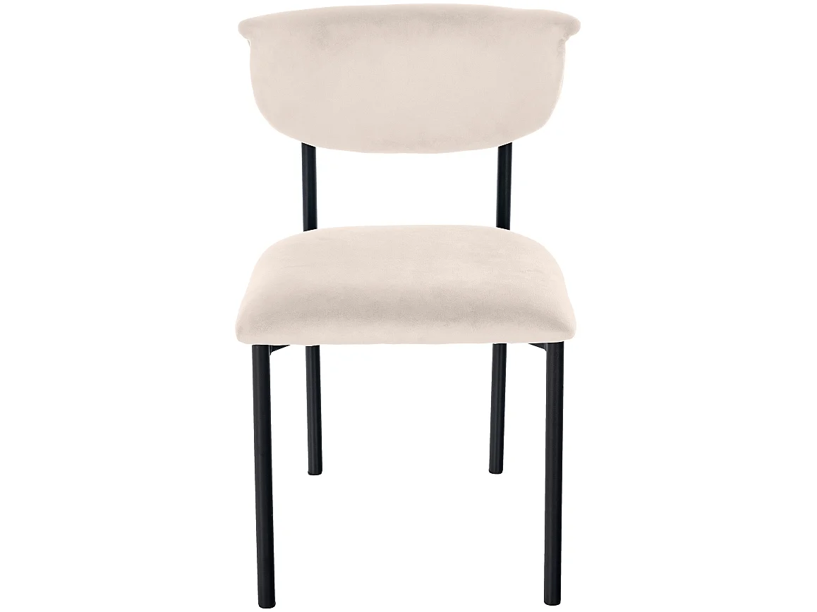 chaise salle à manger - Velours - Crème - Gambell