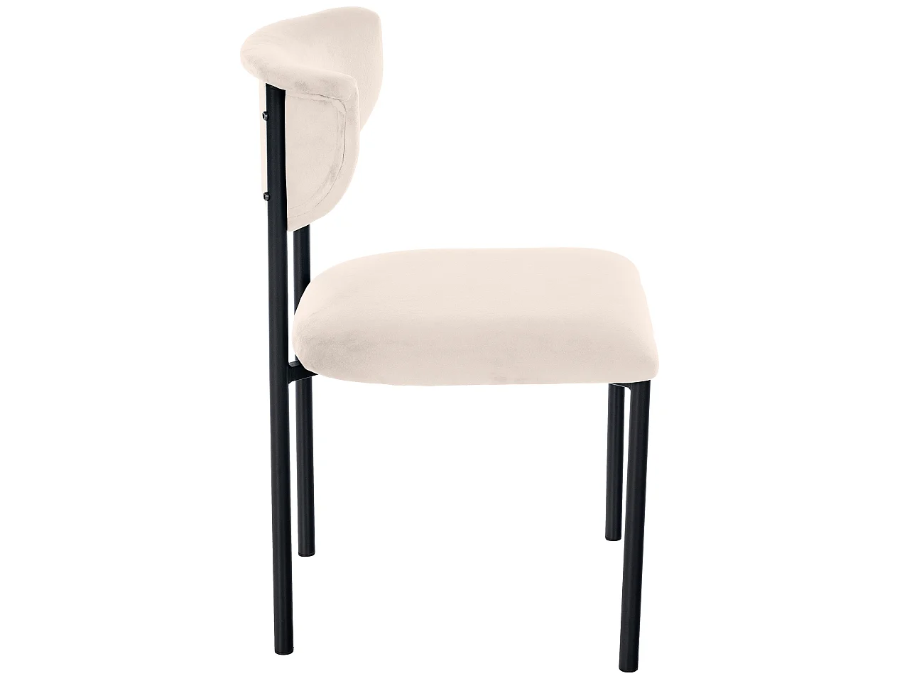 chaise salle à manger - Velours - Crème - Gambell