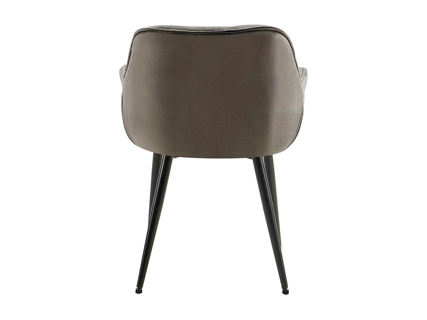 Lot de 2  chaises avec accoudoirs - Velours - Anthracite - Tanna