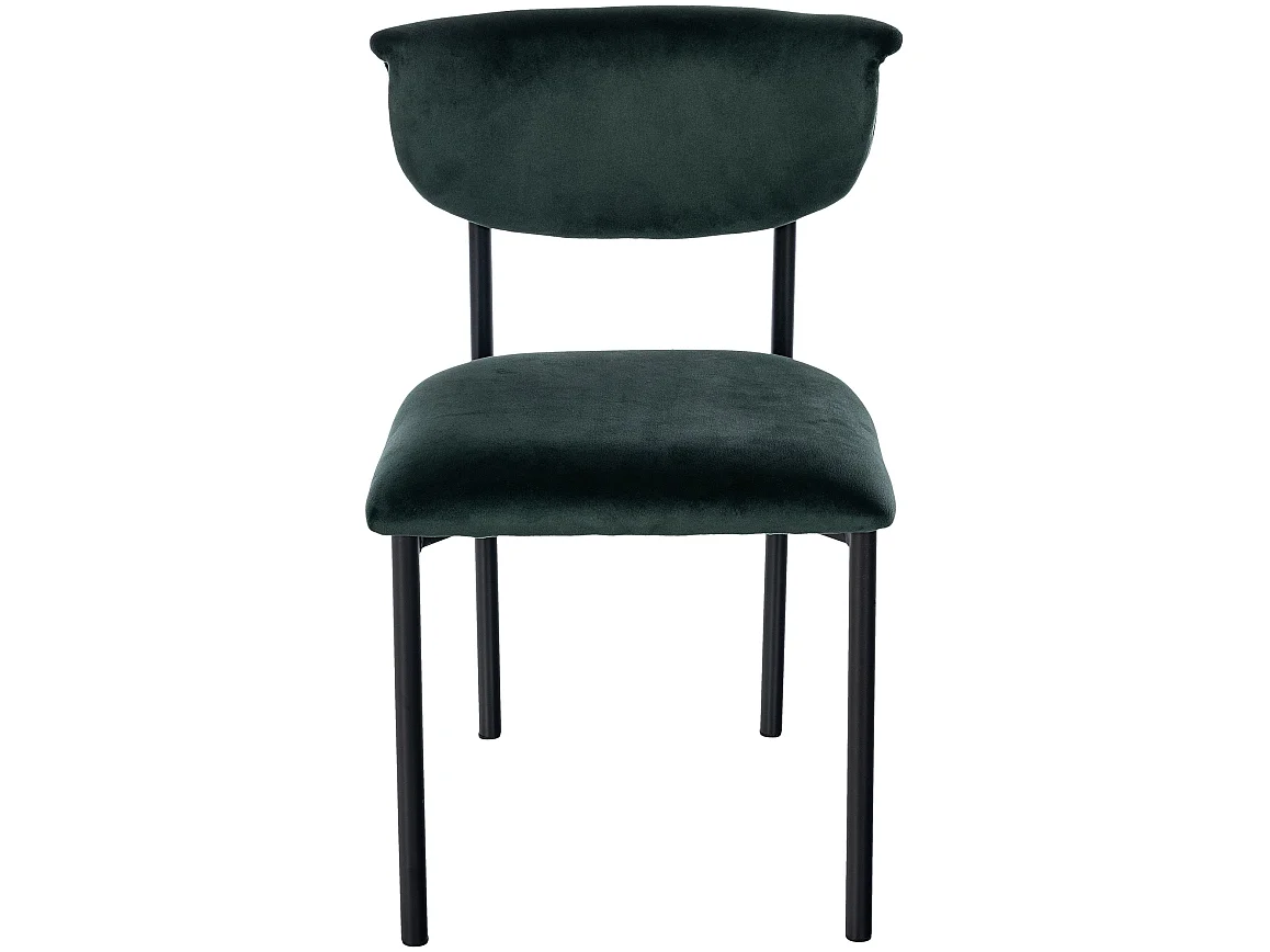 chaise salle à manger - Velours - Vert foncé - Gambell