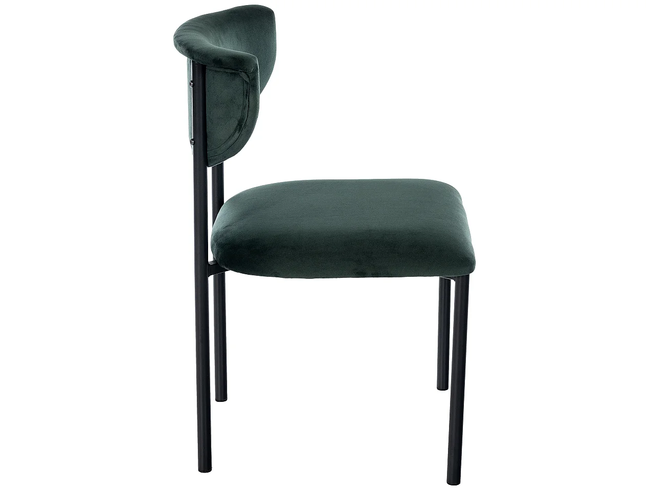 chaise salle à manger - Velours - Vert foncé - Gambell