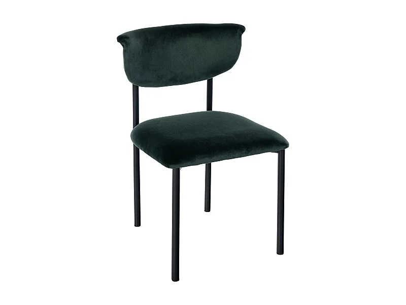 chaise salle à manger - Velours - Vert foncé - Gambell