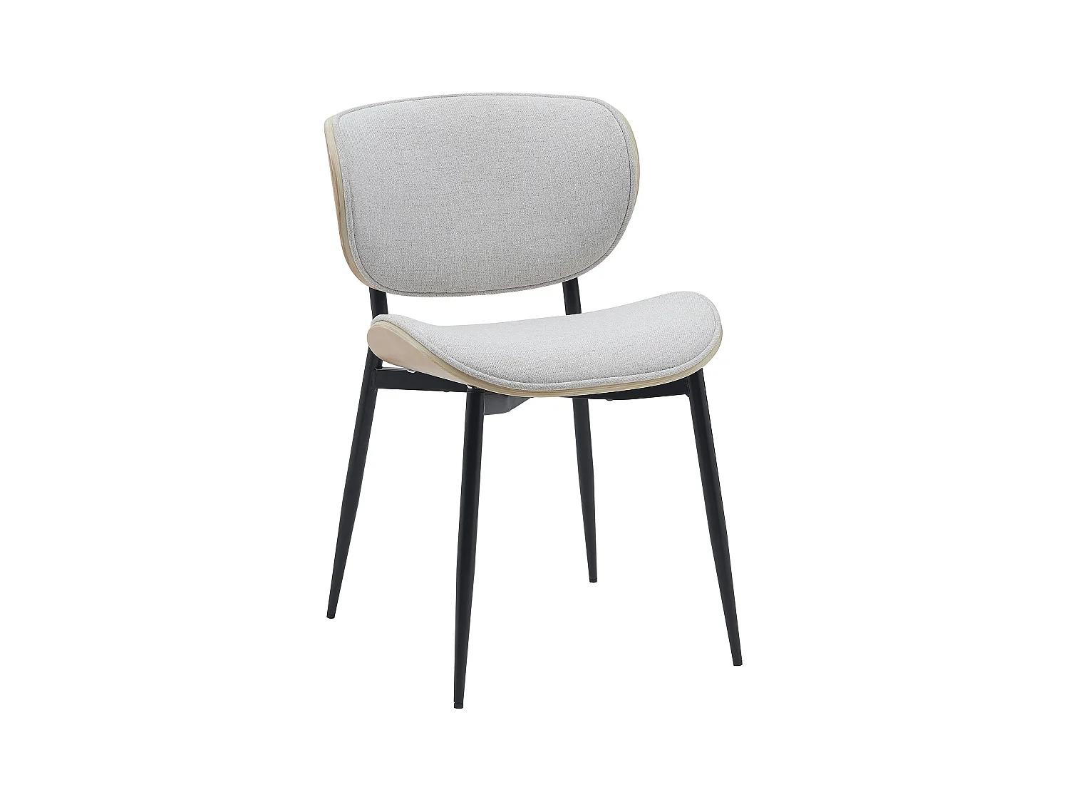 chaise salle à manger - Tissu - Nature / Crème - Enid