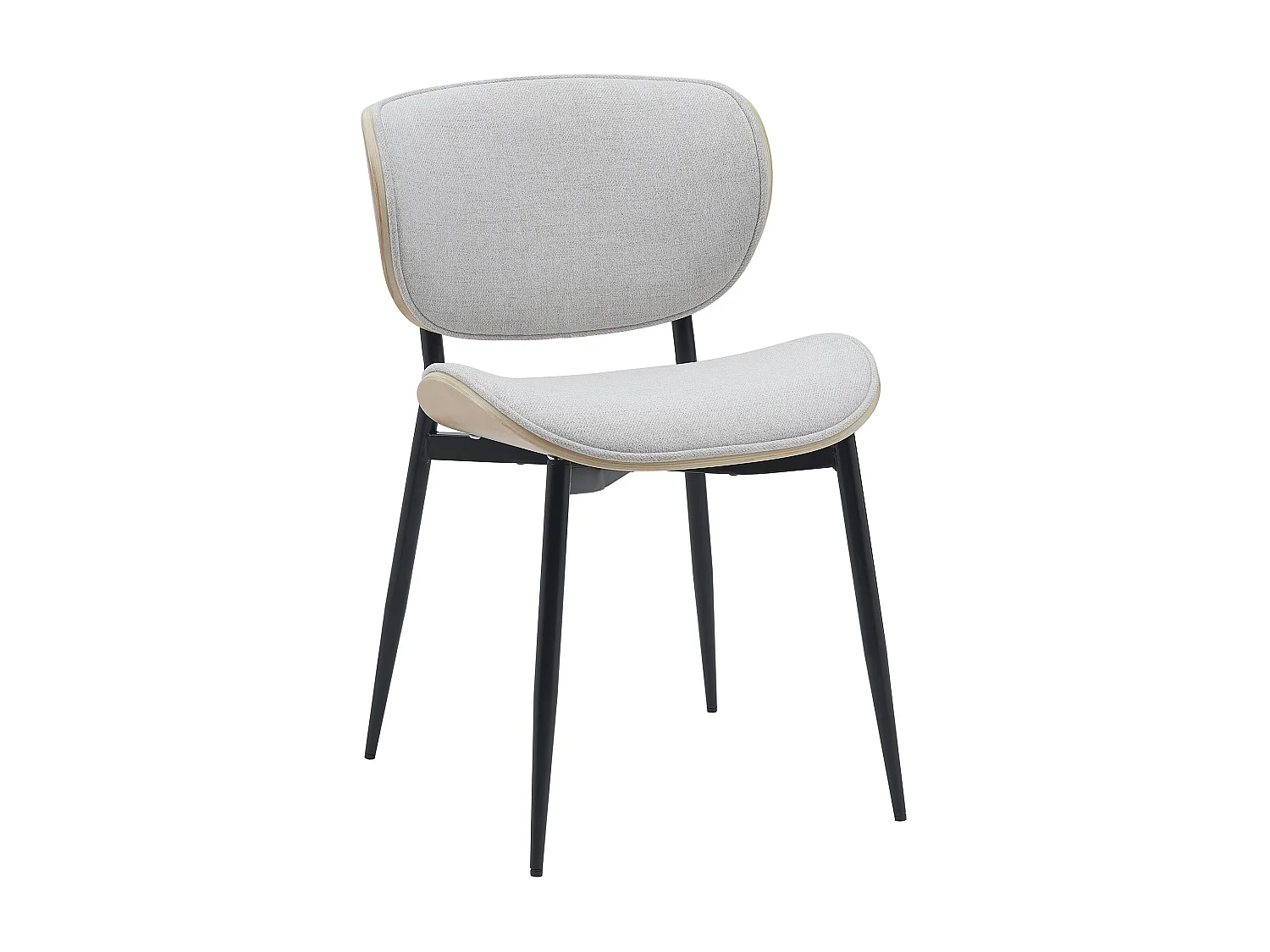 chaise salle à manger - Tissu - Nature / Crème - Enid