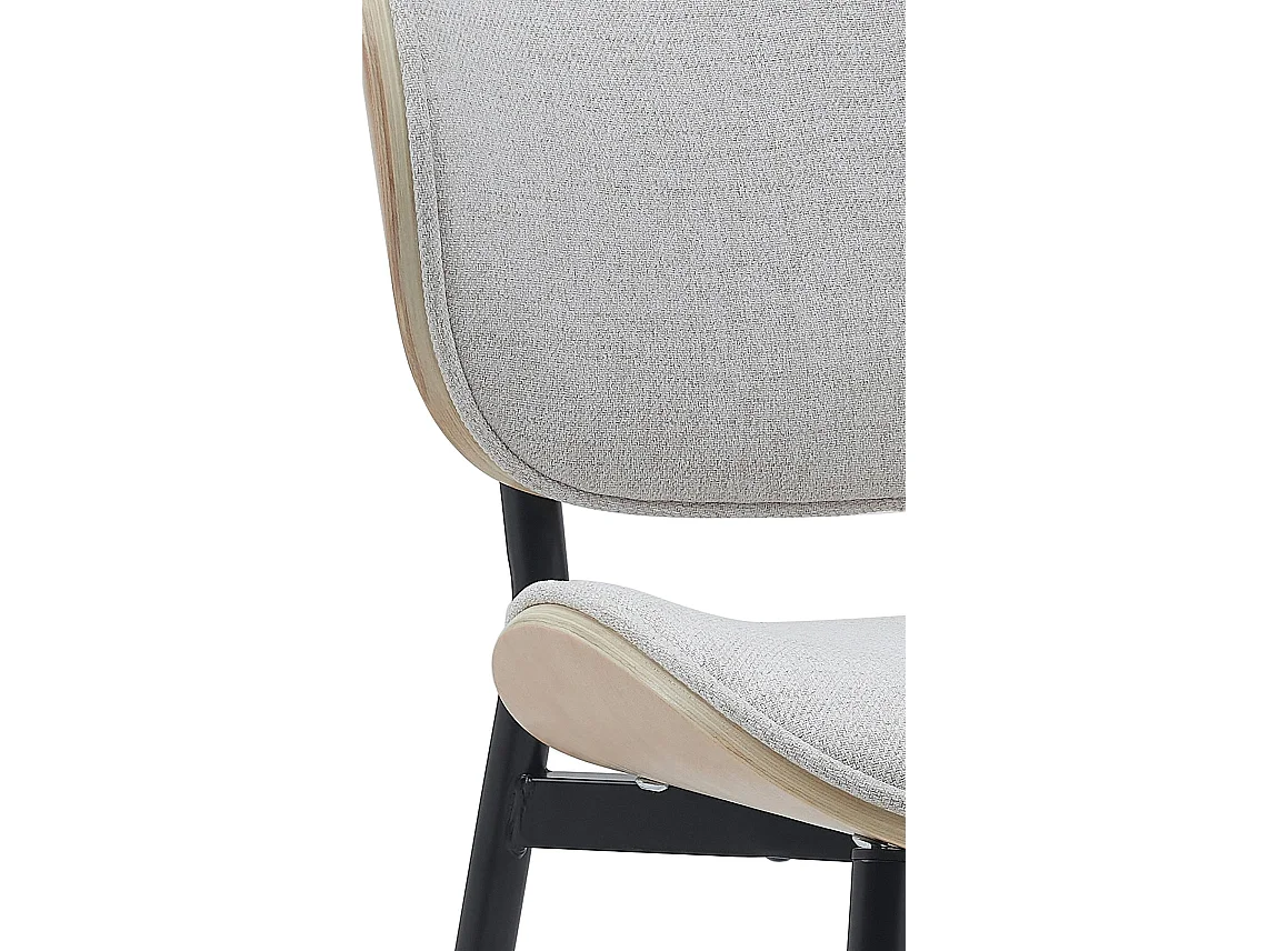 chaise salle à manger - Tissu - Nature / Crème - Enid