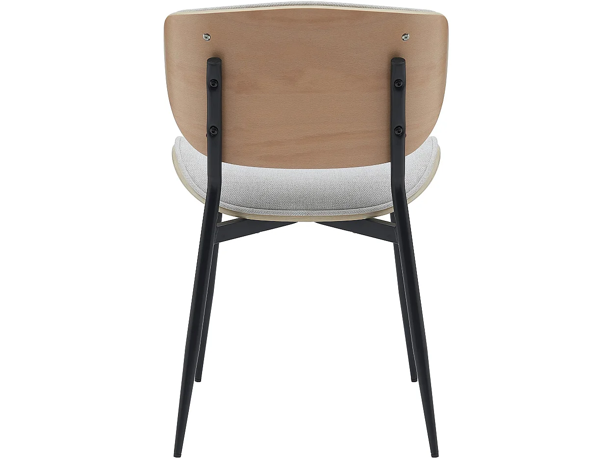 chaise salle à manger - Tissu - Nature / Crème - Enid