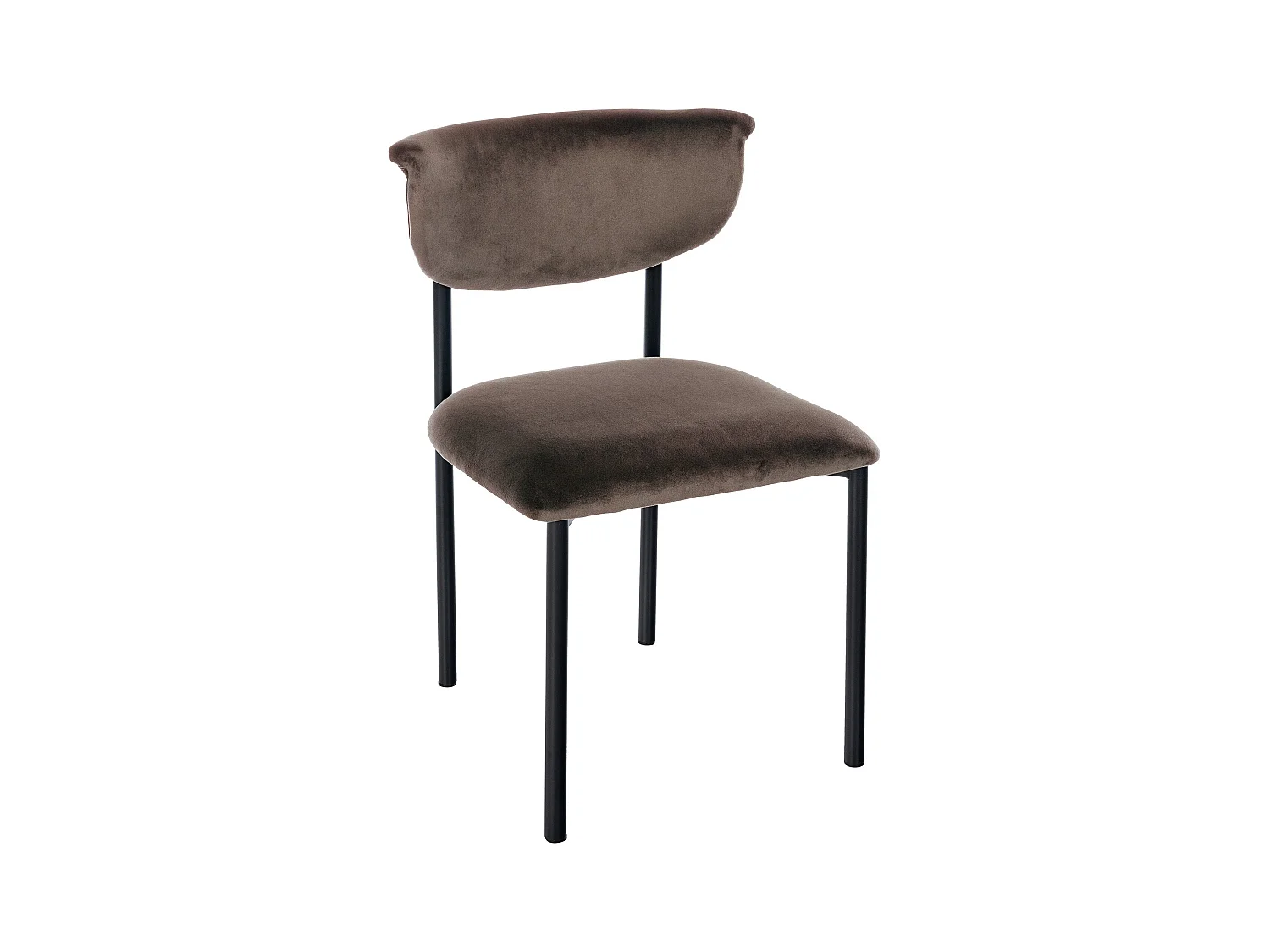 chaise salle à manger - Velours - Marron - Gambell