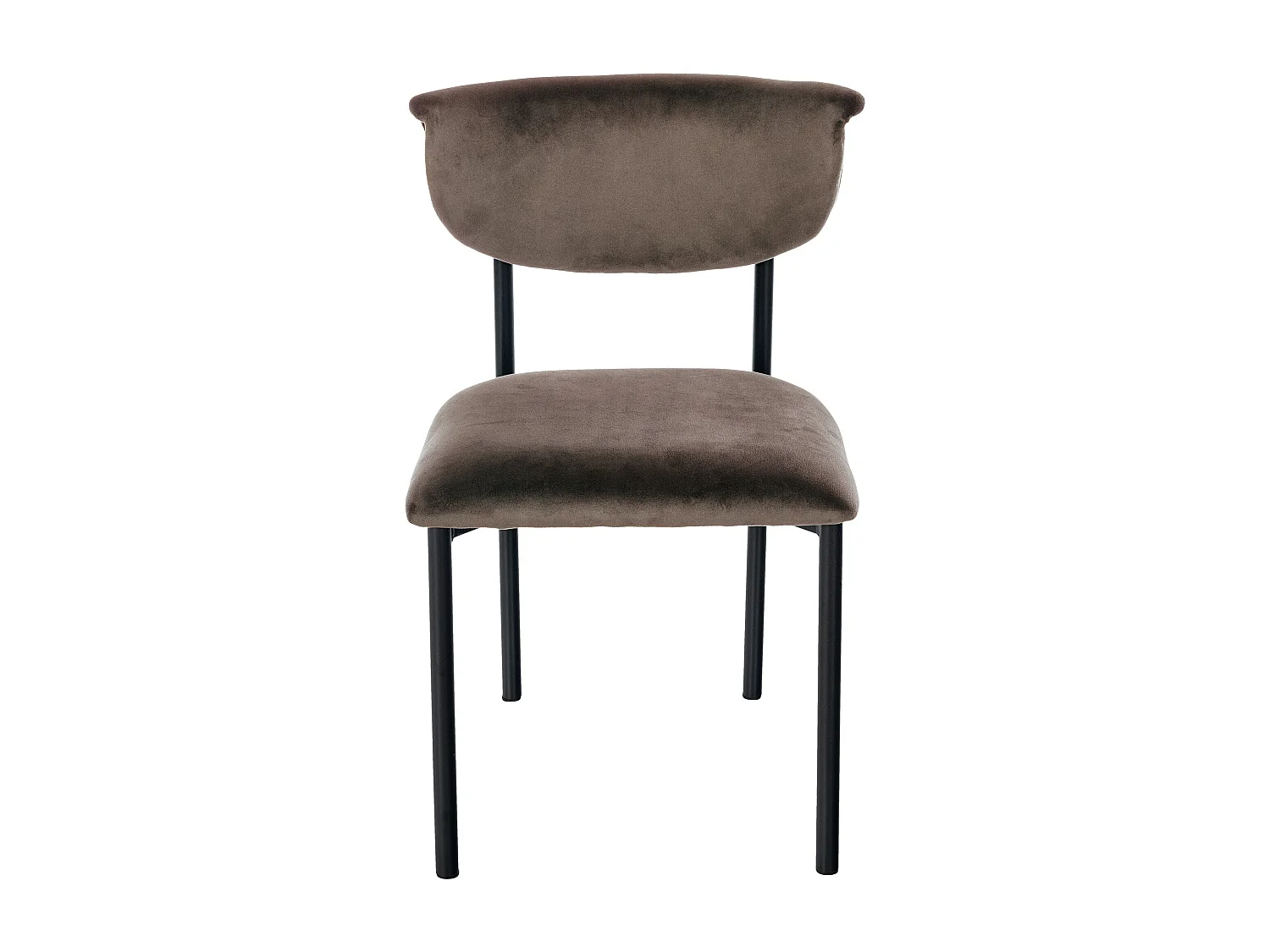 chaise salle à manger - Velours - Marron - Gambell