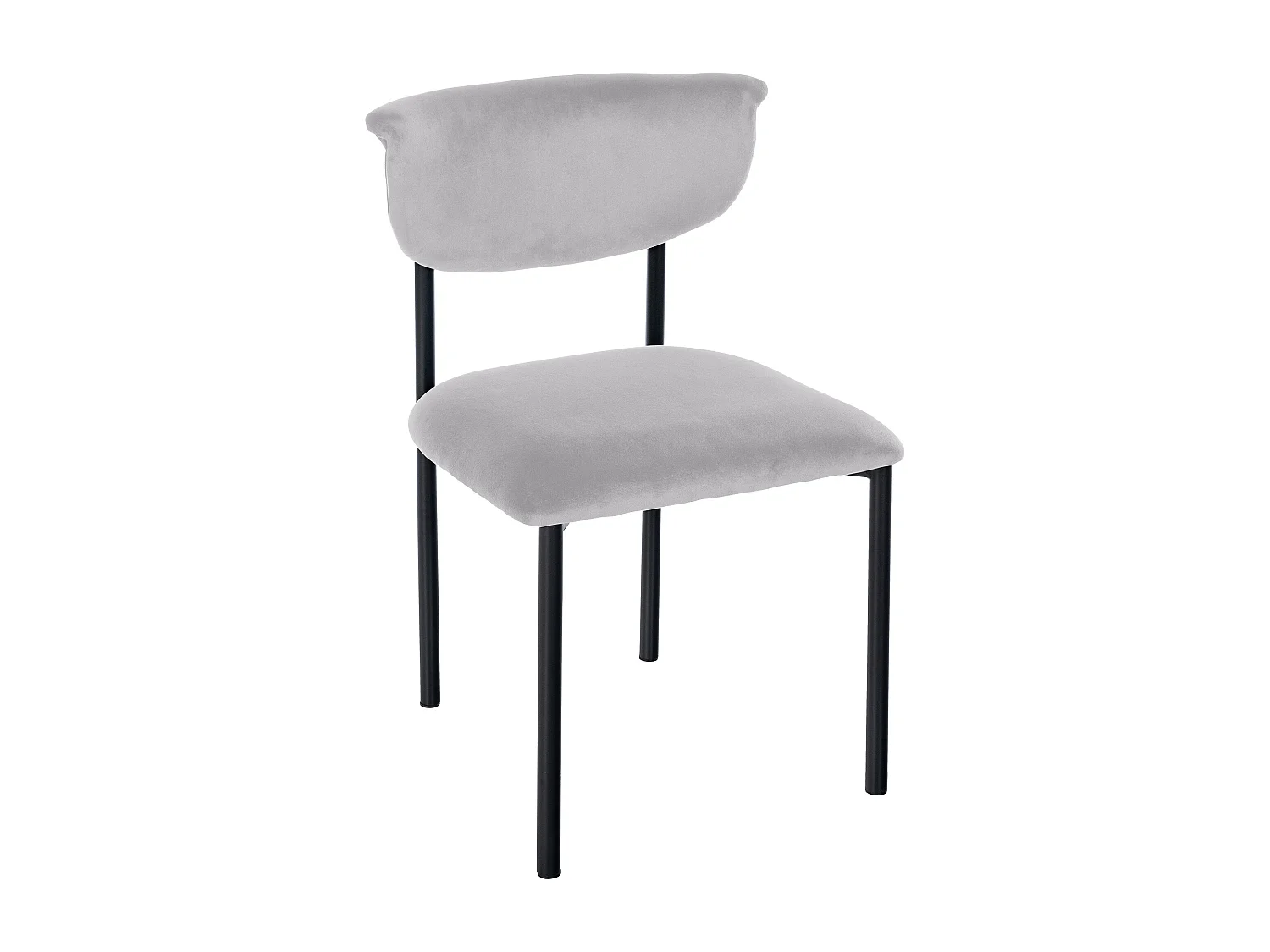 chaise salle à manger - Velours - Gris - Gambell