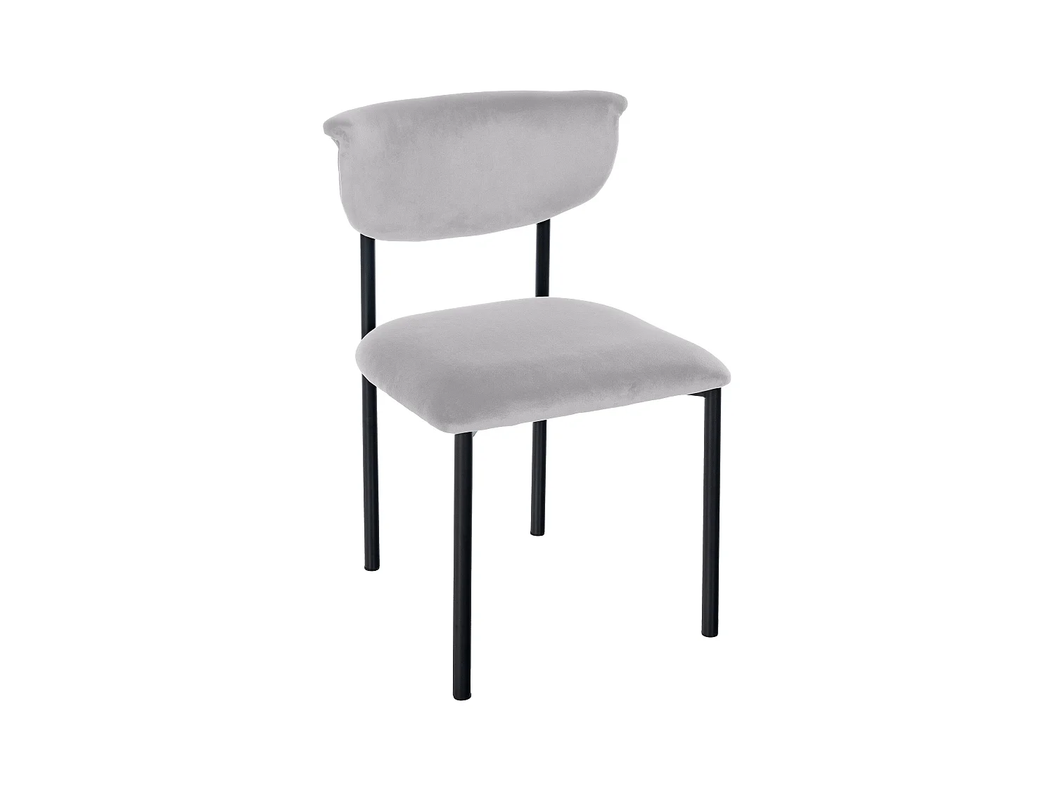 chaise salle à manger - Velours - Gris - Gambell