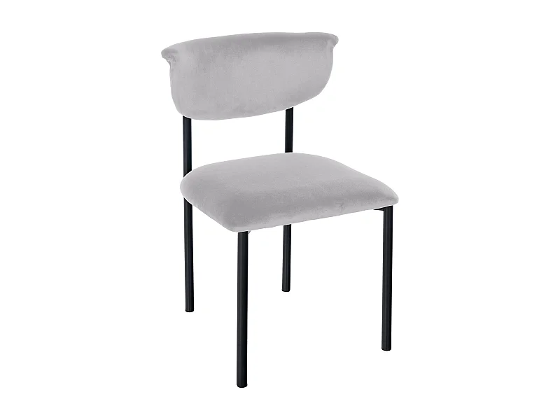 chaise salle à manger - Velours - Gris - Gambell