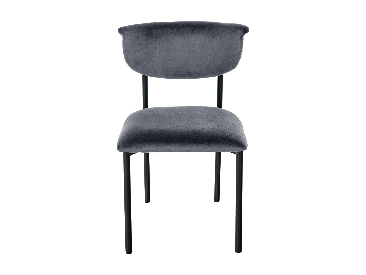 chaise salle à manger - Velours - Gris foncé - Gambell