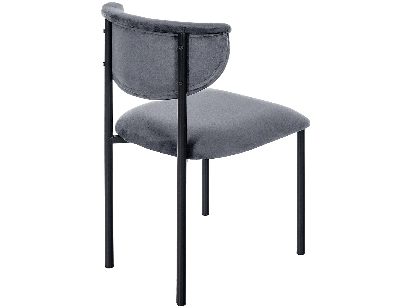 chaise salle à manger - Velours - Gris foncé - Gambell