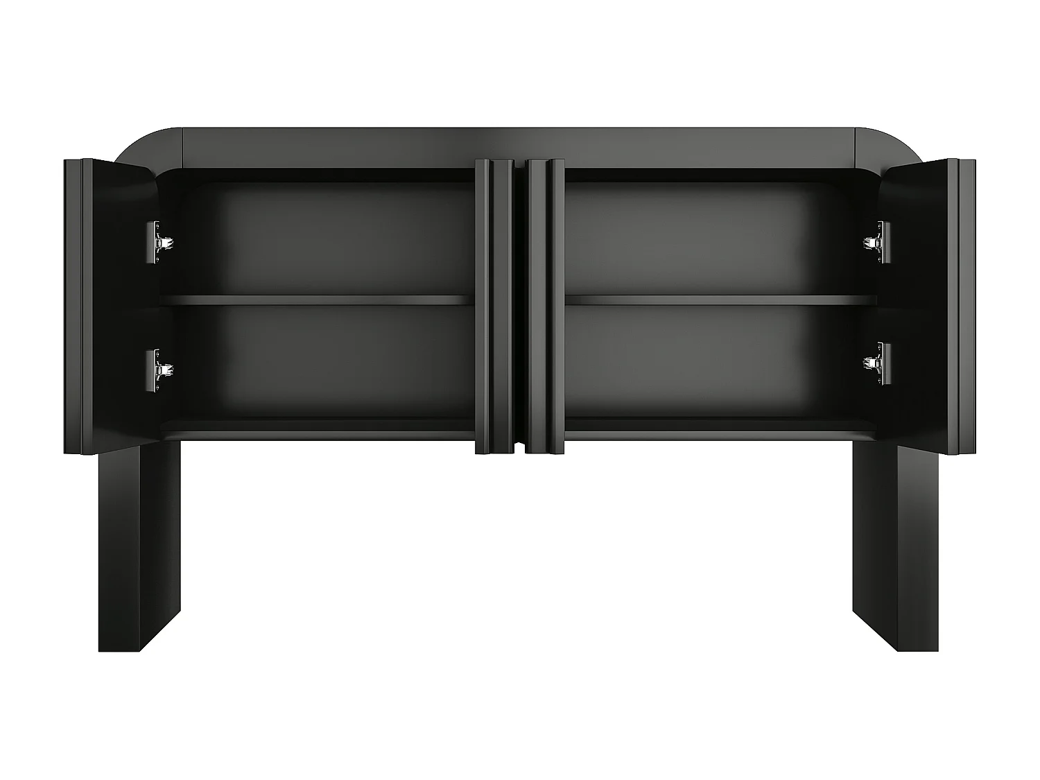 Buffet moderno – 4 ante con design unico – in MDF – Nero