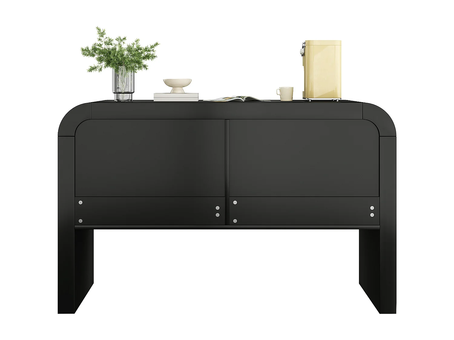 Buffet moderno – 4 ante con design unico – in MDF – Nero
