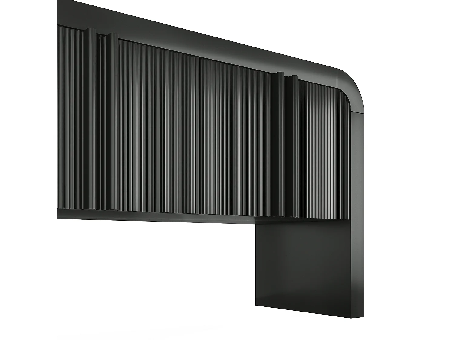 Buffet moderno – 4 ante con design unico – in MDF – Nero