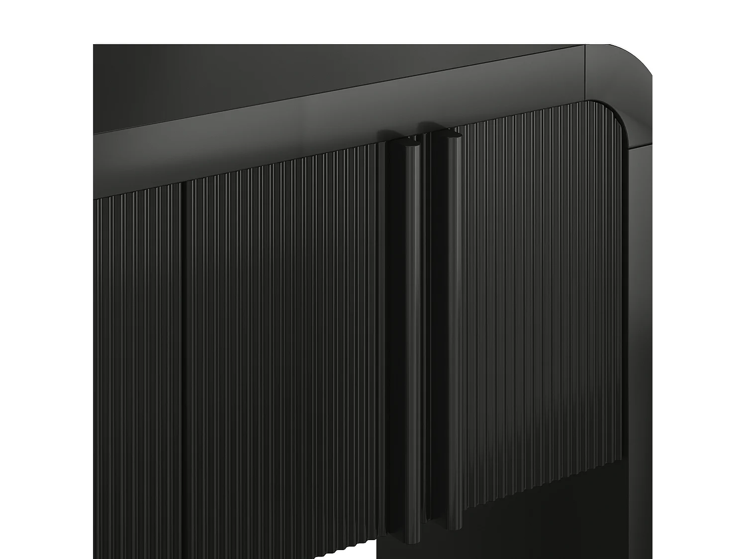 Buffet moderno – 4 ante con design unico – in MDF – Nero