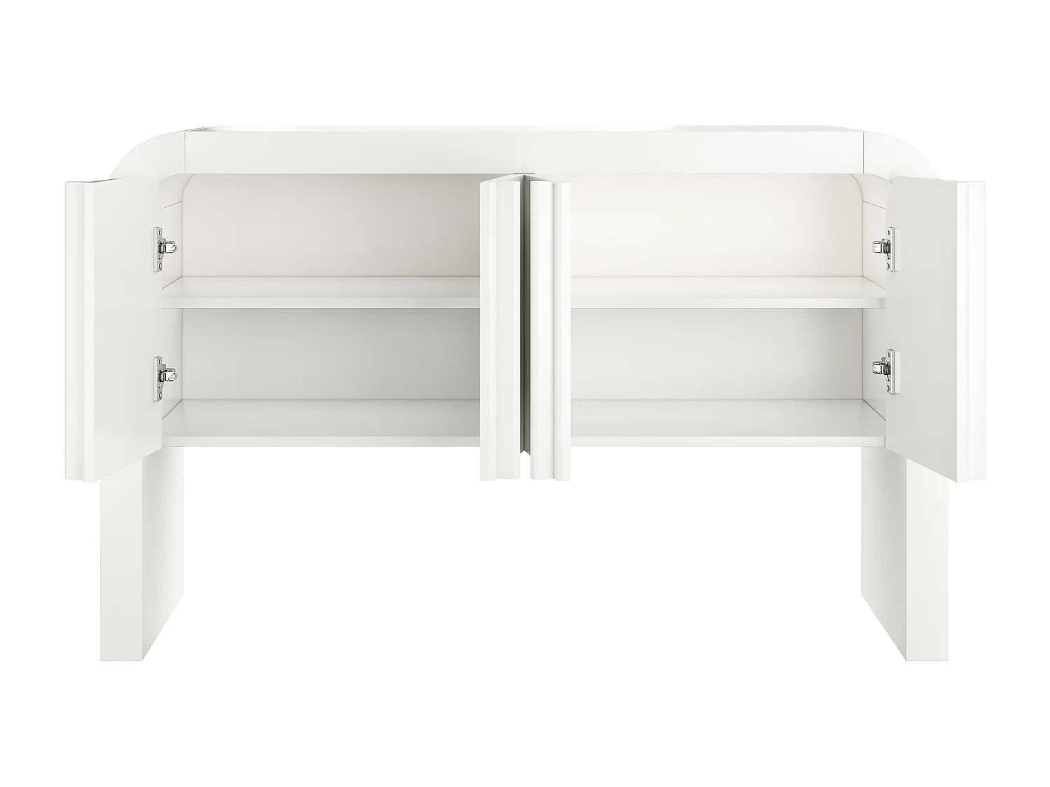 Buffet moderno – 4 puertas de diseño único – en MDF – Blanco