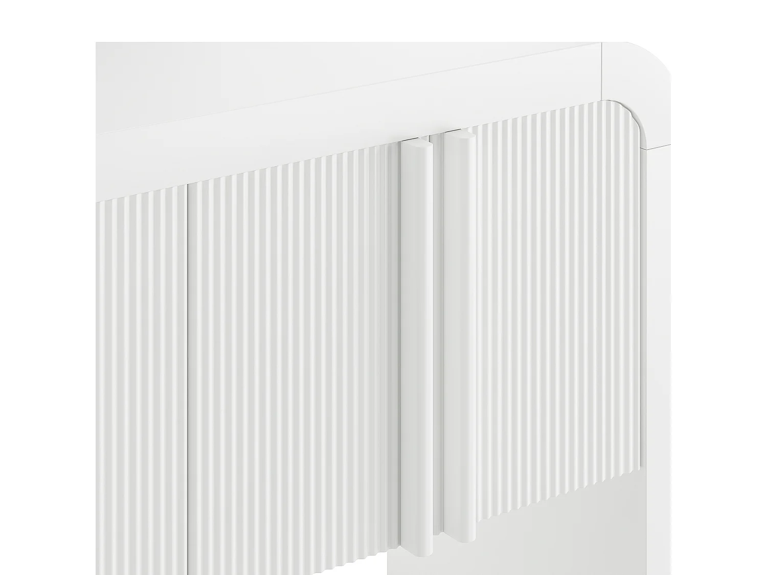 Buffet moderno – 4 puertas de diseño único – en MDF – Blanco