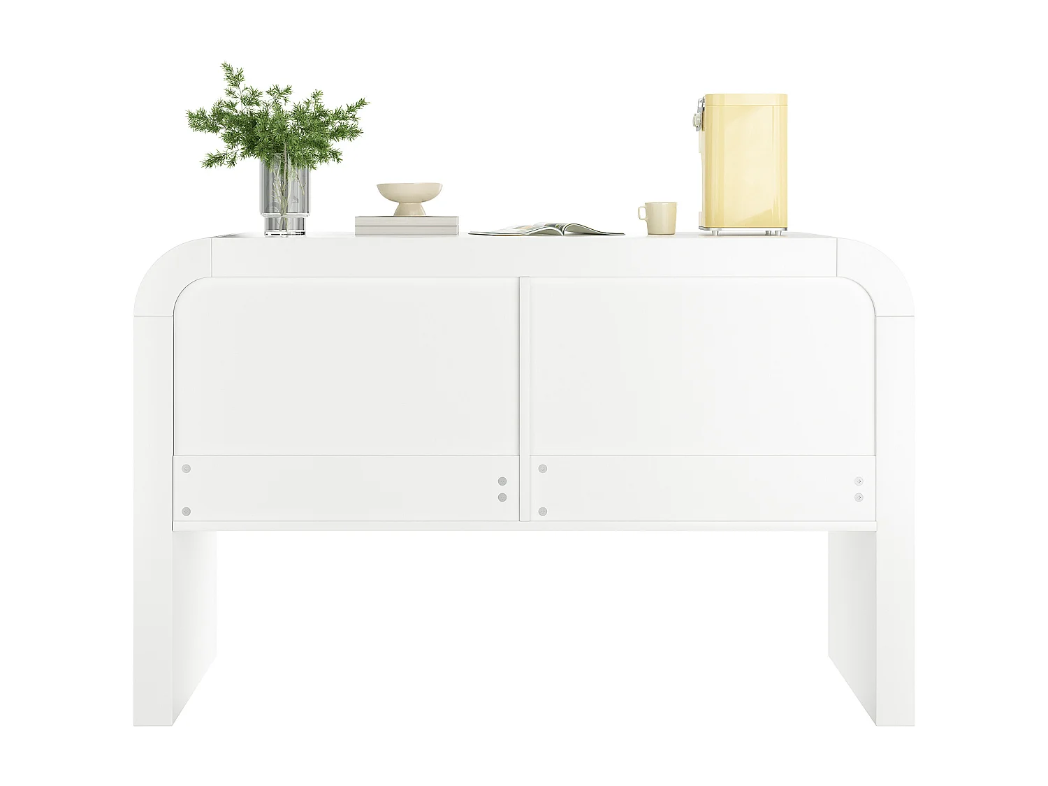 Buffet moderno – 4 puertas de diseño único – en MDF – Blanco