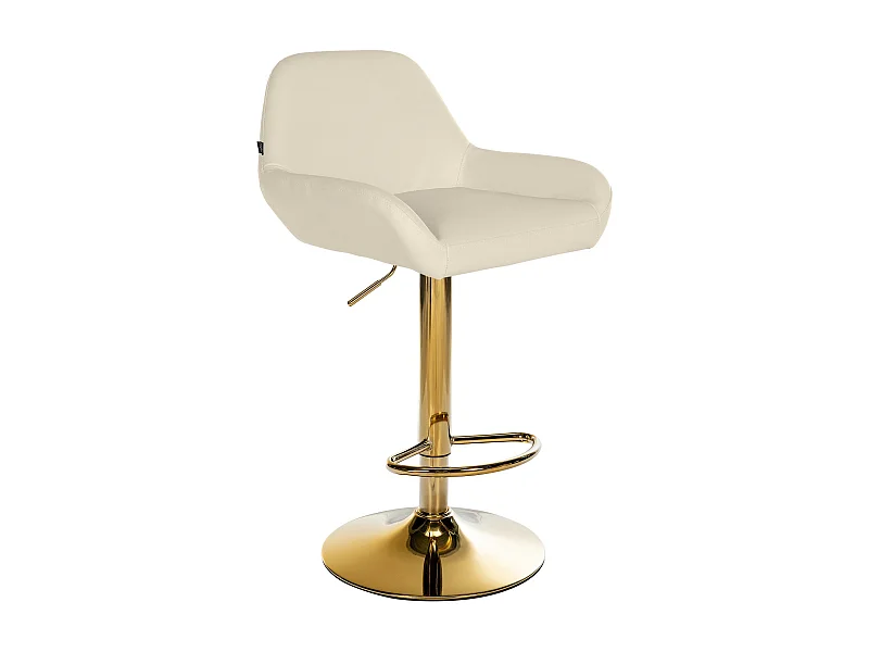 Tabouret de bar - Similicuir - Crème - Braga