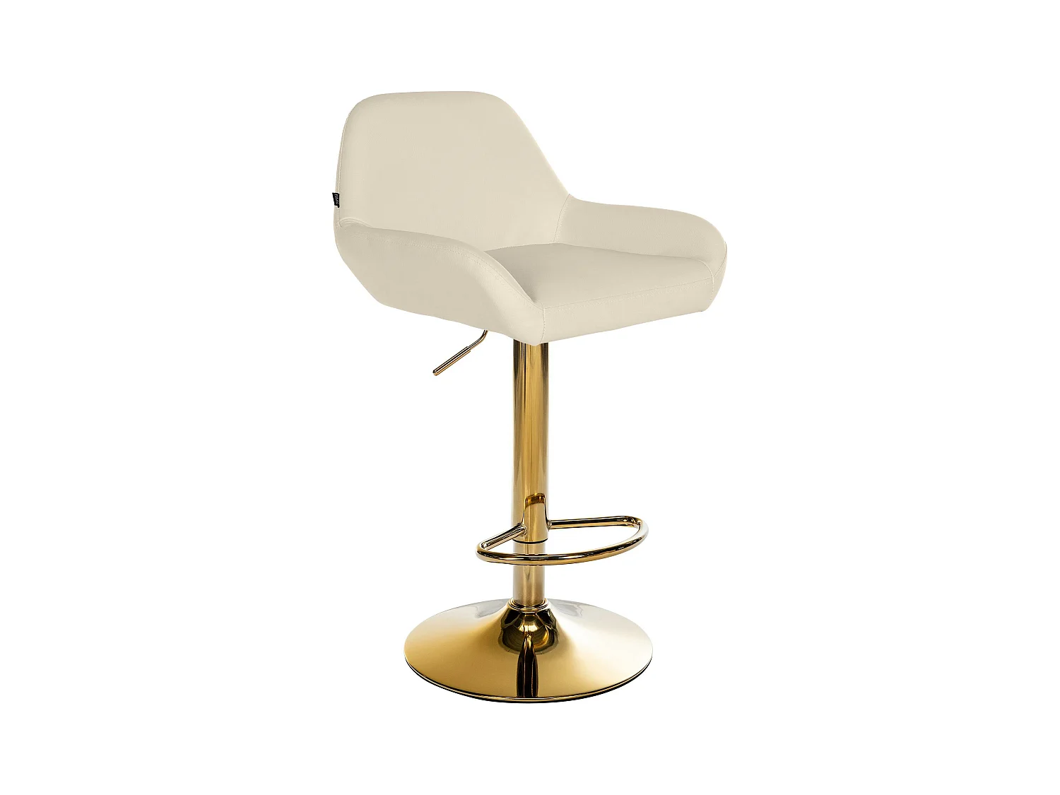 Tabouret de bar - Similicuir - Crème - Braga
