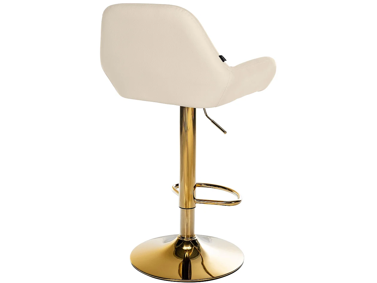 Tabouret de bar - Similicuir - Crème - Braga