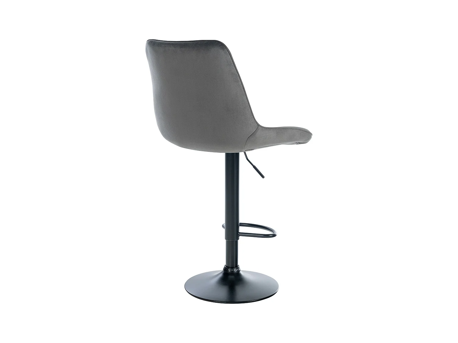 Lot de 2  Tabouret de bar - Velours - Gris foncé - Toni