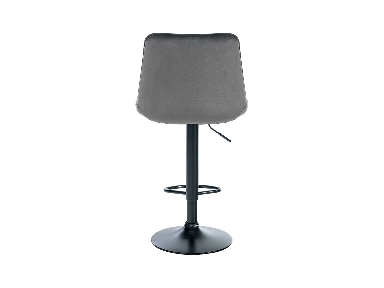 Lot de 2  Tabouret de bar - Velours - Gris foncé - Toni
