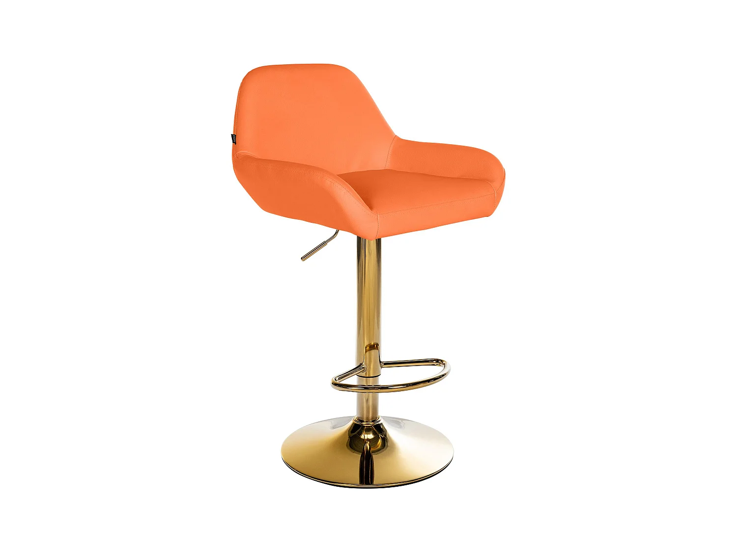 Tabouret de bar - Similicuir - Orange - Braga
