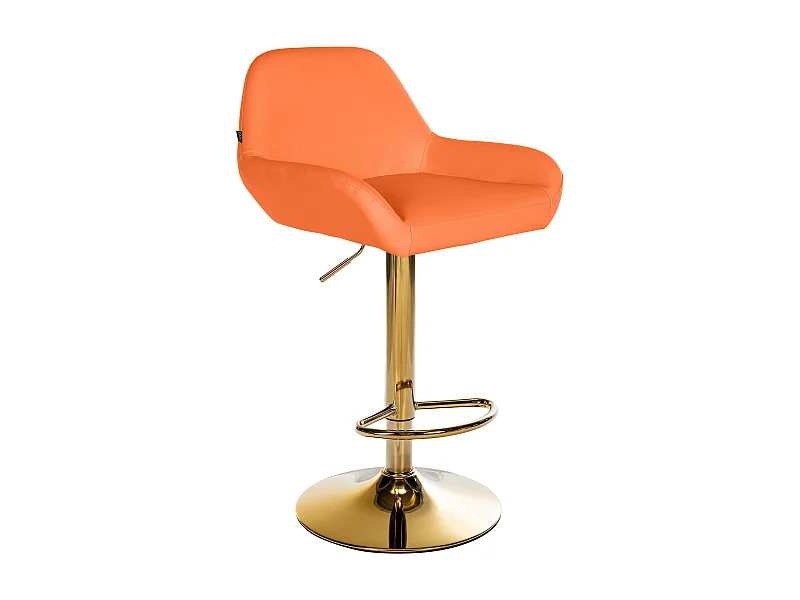 Tabouret de bar - Similicuir - Orange - Braga