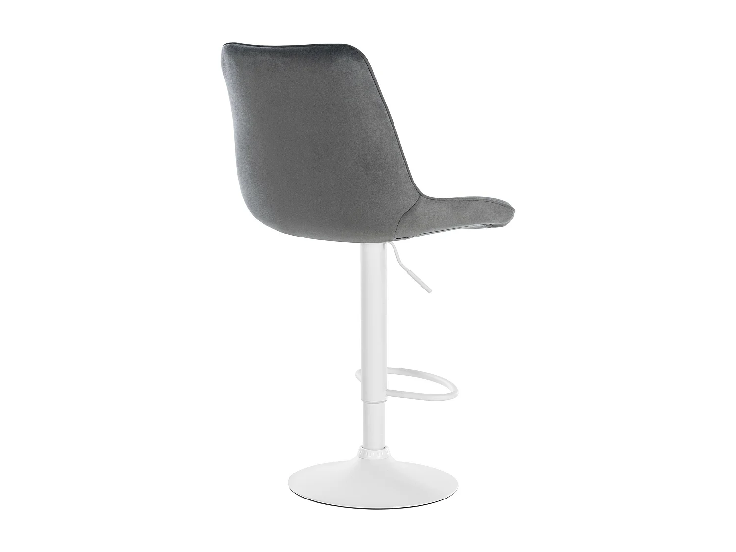 Lot de 2  Tabouret de bar - Velours - Gris foncé - Toni