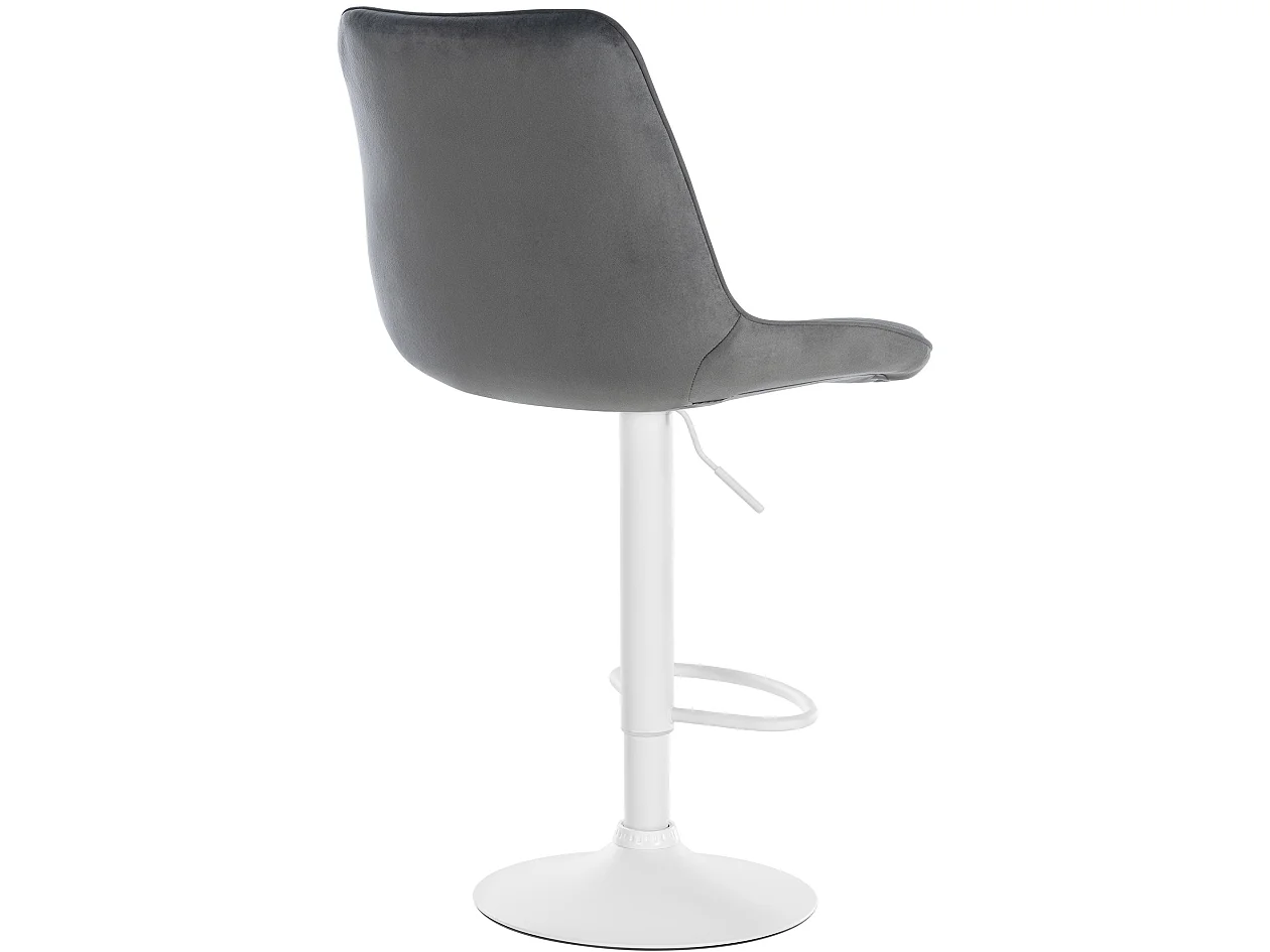 Lot de 2  Tabouret de bar - Velours - Gris foncé - Toni