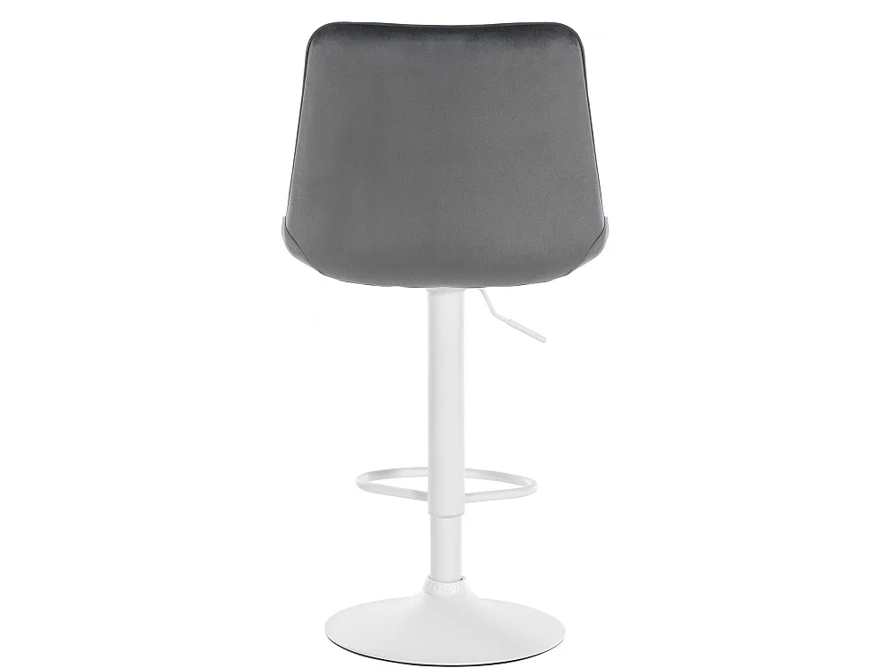 Lot de 2  Tabouret de bar - Velours - Gris foncé - Toni